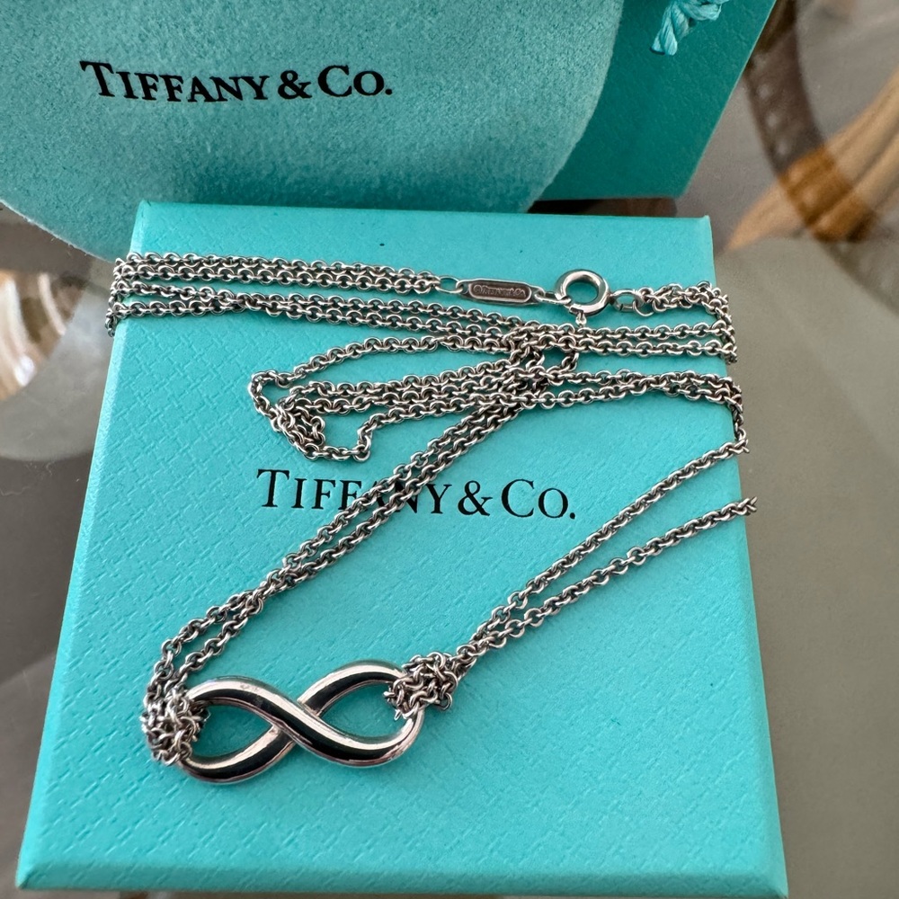 Basically New, Sterling Silver Infinity Tiffany N… - image 1